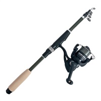 BEGINS PACK 180【振り出しコンパクトロッドとナイロン付きスピニングリールのセット/釣り入門におすすめ/竿とリールのセット】(グレー)